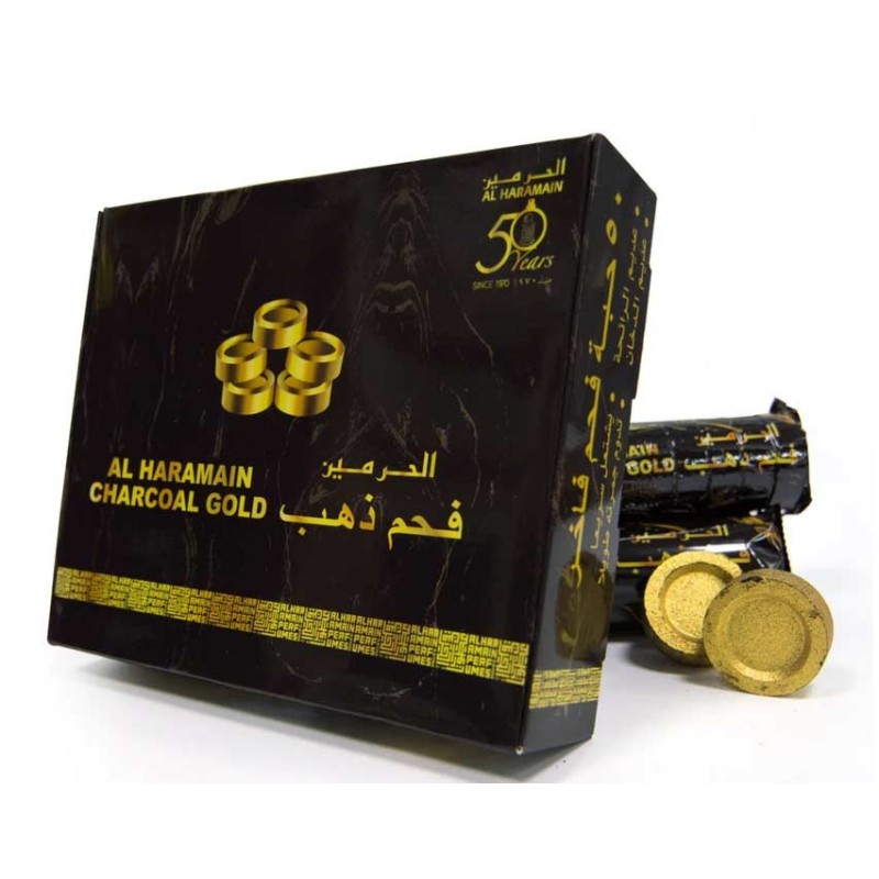 Charbon gold Al Haramain pour encens - charbon doré