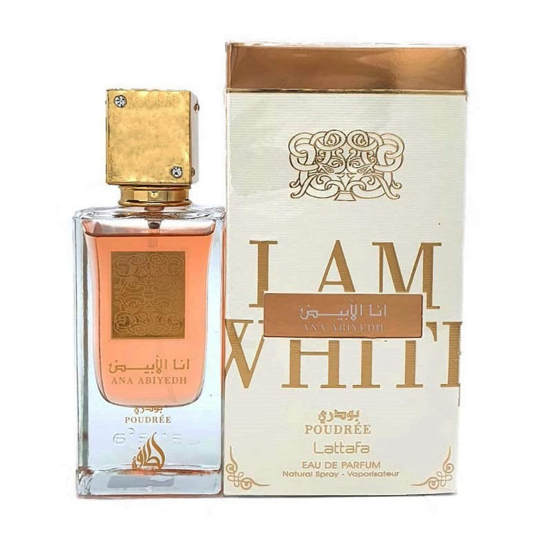 Ana Abiyedh I Am White Poudrée Lattafa eau de parfum mixte